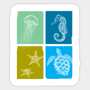 Sea life print Sticker